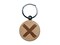 X Marks the Spot Treasure Map Engraved Wood Round Keychain Tag Charm